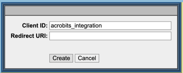 OAuth client creation